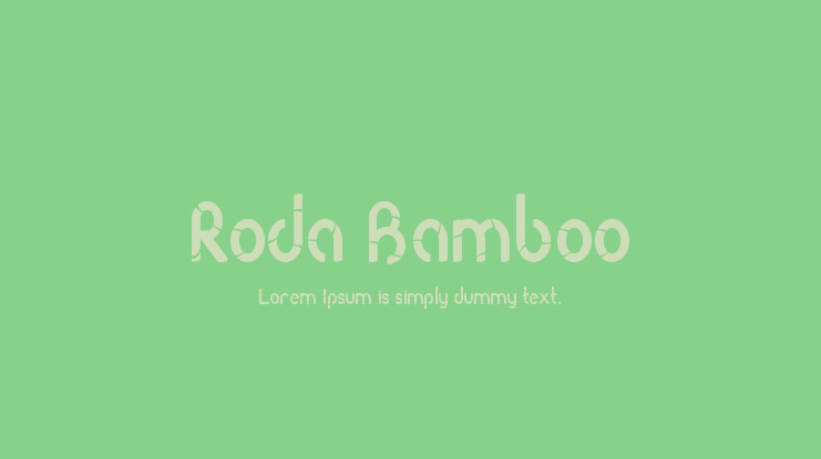 Roda Bamboo Font