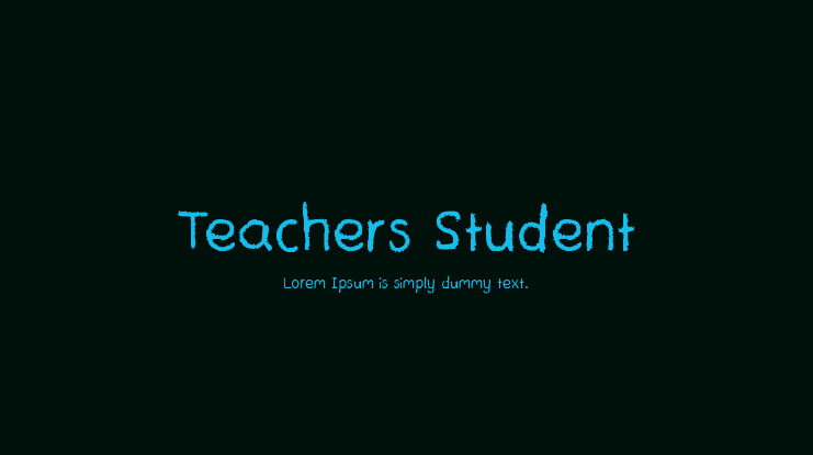 Teachers Student Font