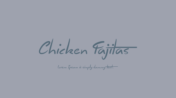 Chicken Fajitas Font