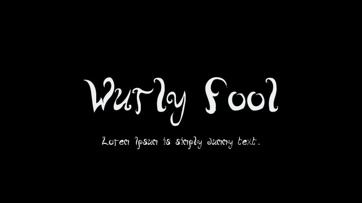 Wurly Fool Font