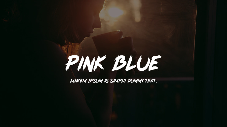 Pink Blue Font