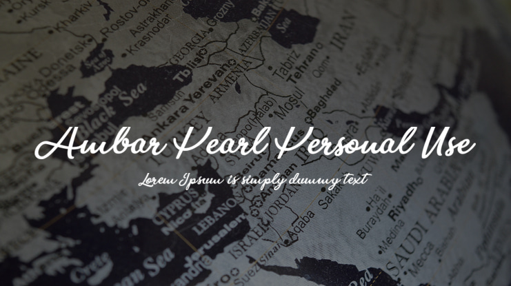 Ambar Pearl Personal Use Font