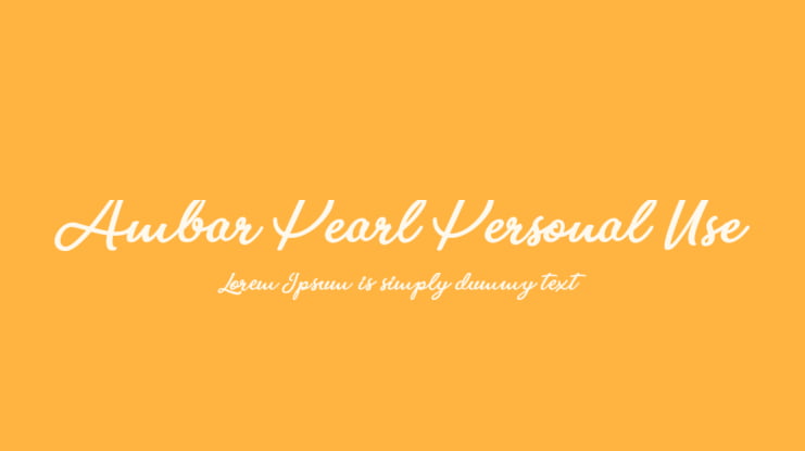 Ambar Pearl Personal Use Font
