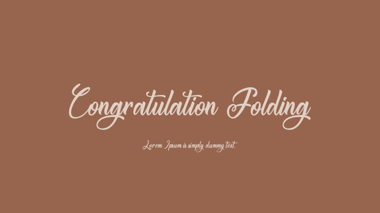 Congratulation Folding Font