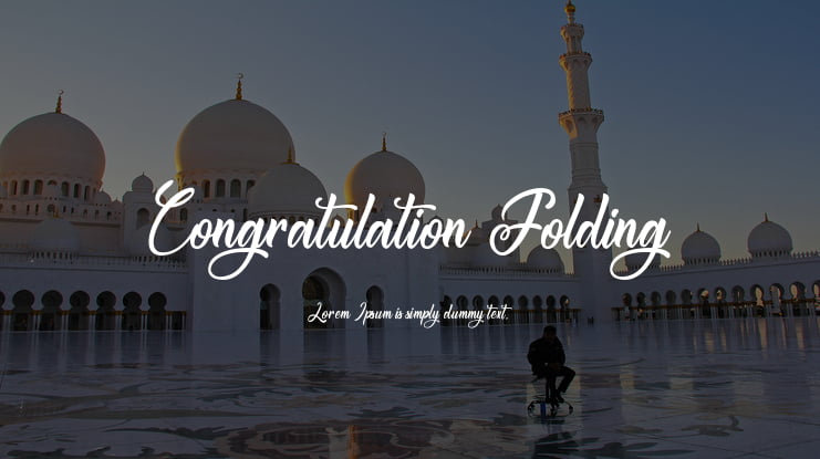 Congratulation Folding Font