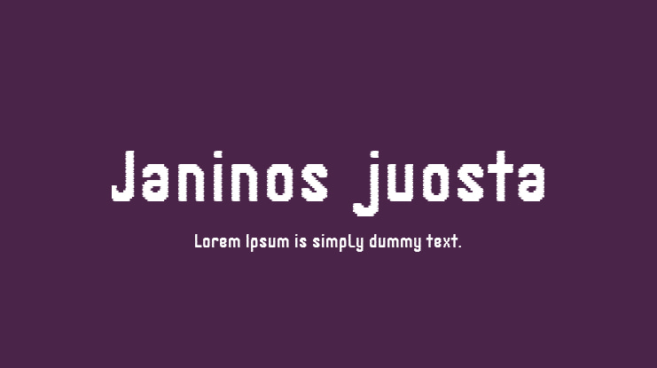 Janinos juosta Font