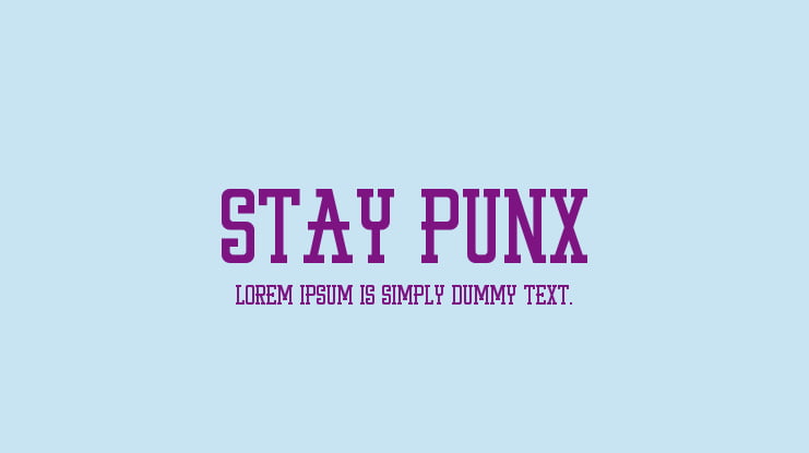 STAY PUNX Font