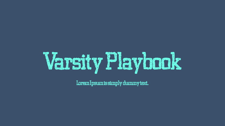 Varsity Playbook Font
