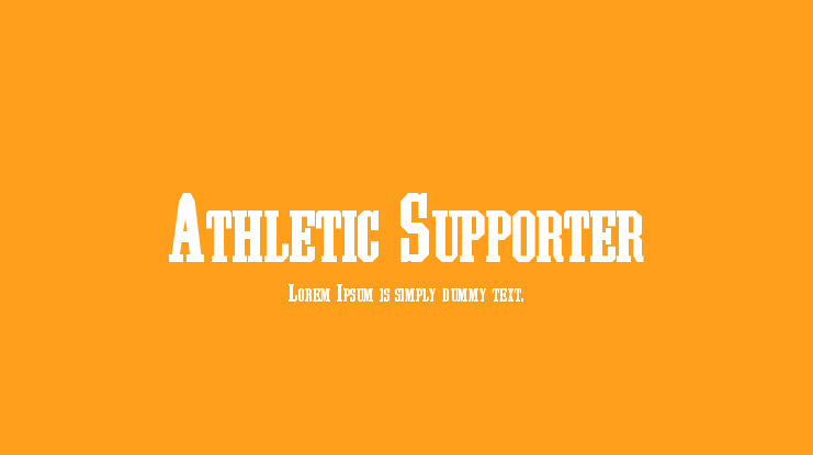Athletic Supporter Font