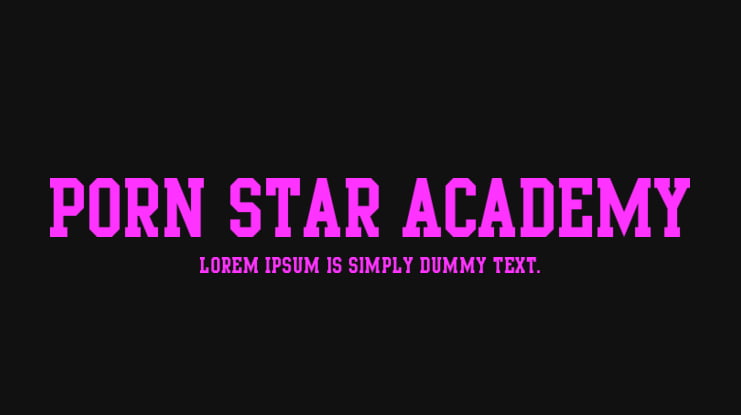 Porn Star Academy Font