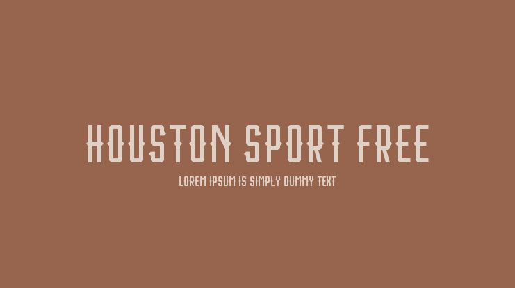 Houston Sport Free Font