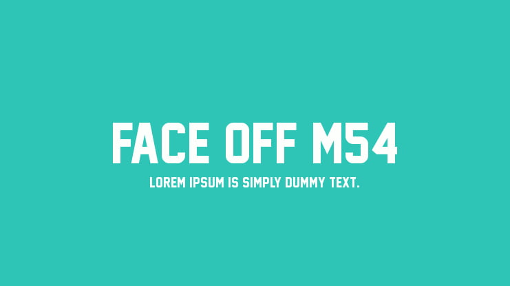 Face Off M54 Font