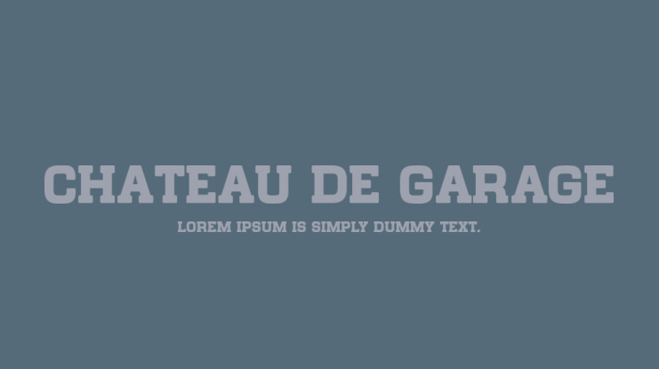 Chateau de Garage Font