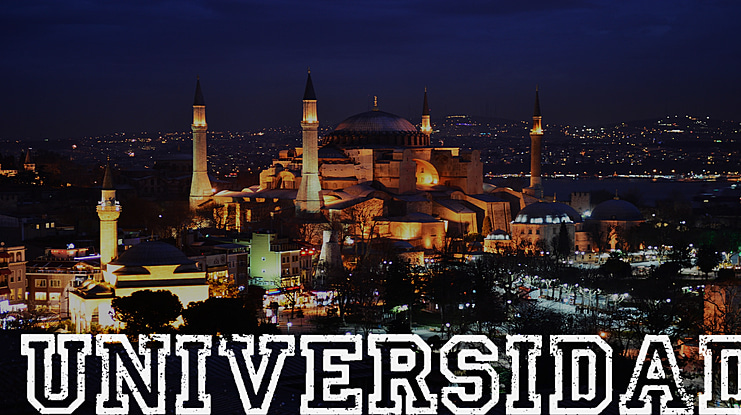 UNIVERSIDAD Font
