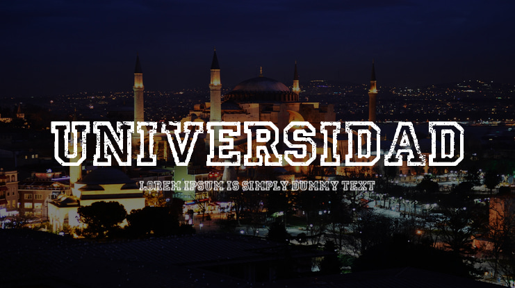 UNIVERSIDAD Font