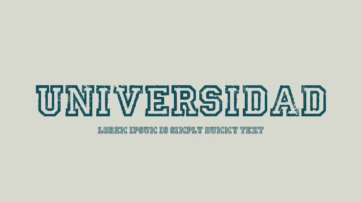 UNIVERSIDAD Font