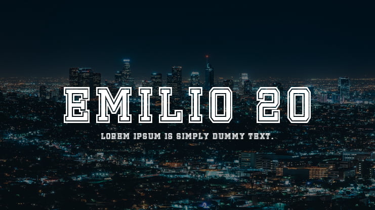 Emilio 20 Font