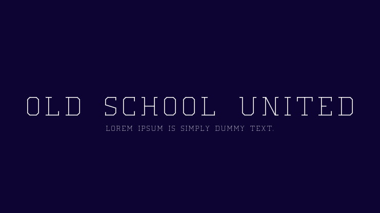Old School United Font Family