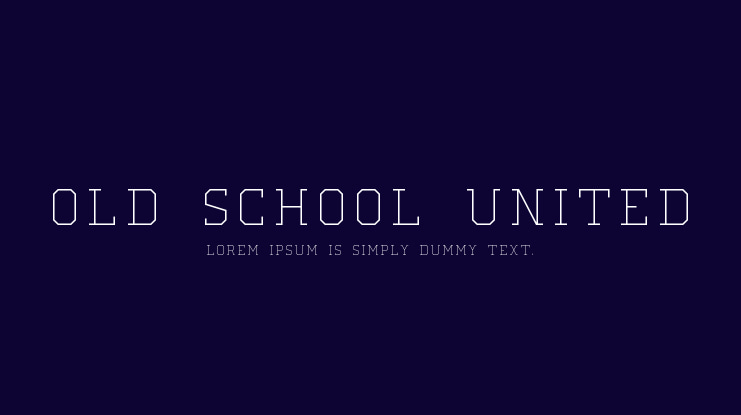 Old School United Font Family