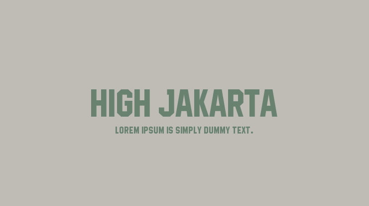 High Jakarta Font