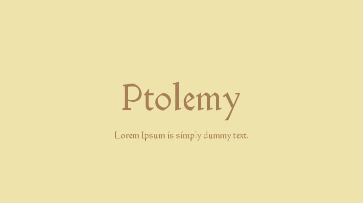 Ptolemy Font