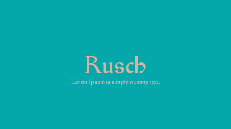 Rusch Font Family