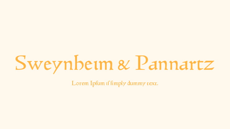 Sweynheim & Pannartz Font Family