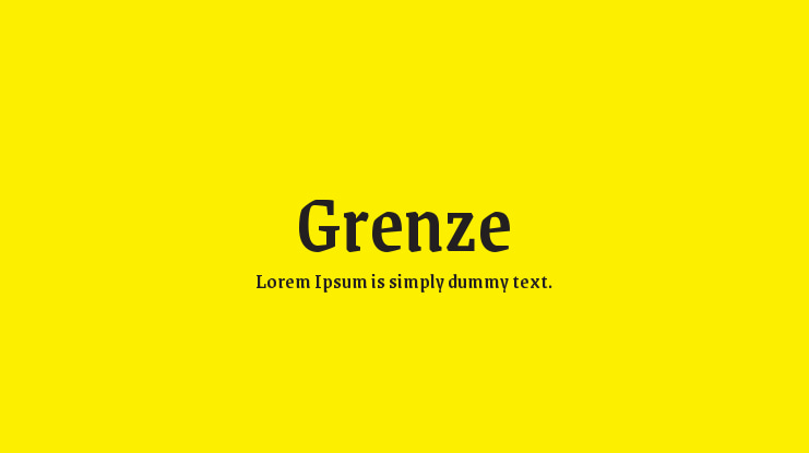 Grenze Font Family