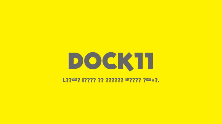DOCK11 Font