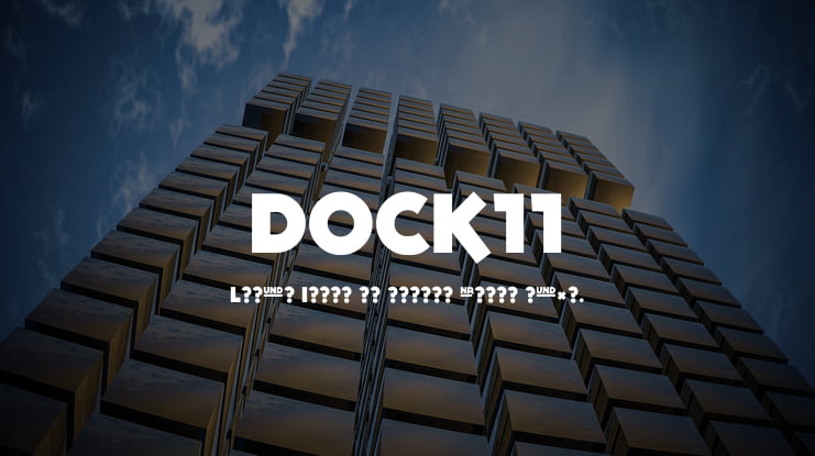 DOCK11 Font