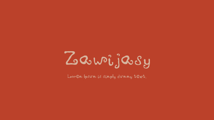 Zawijasy Font