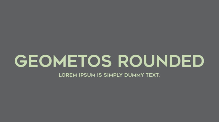 Geometos Rounded Font