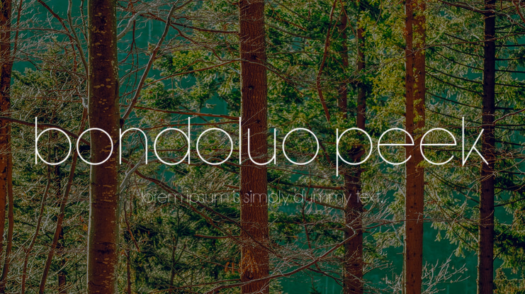 Bondoluo Peek Font