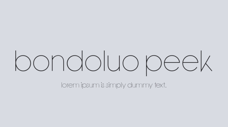 Bondoluo Peek Font