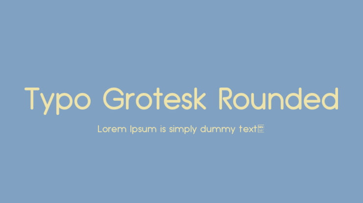 Typo Grotesk Rounded Font Family
