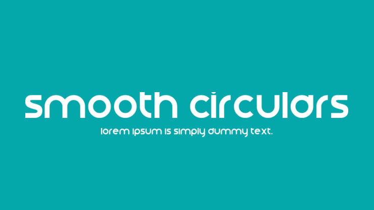 Smooth Circulars Font Family
