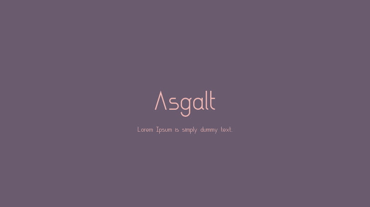 Asgalt Font