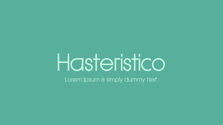 Hasteristico Font Family