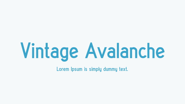 Vintage Avalanche Font Family