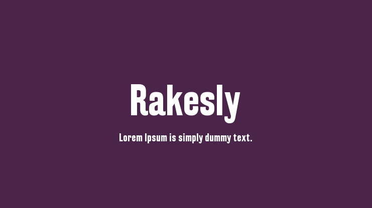 Rakesly Font Family