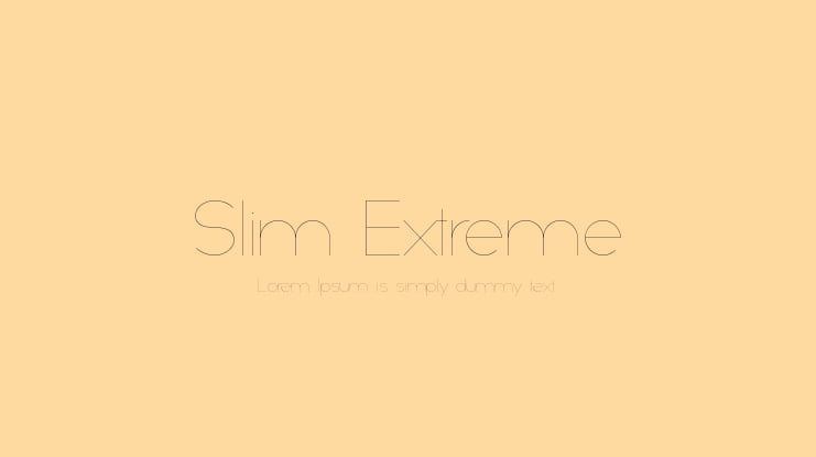 Slim Extreme Font