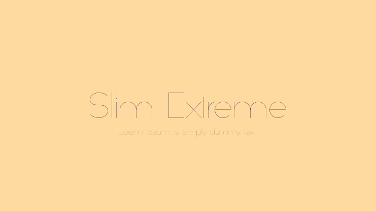 Slim Extreme Font