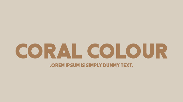Coral Colour Font