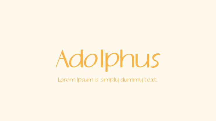Adolphus Font
