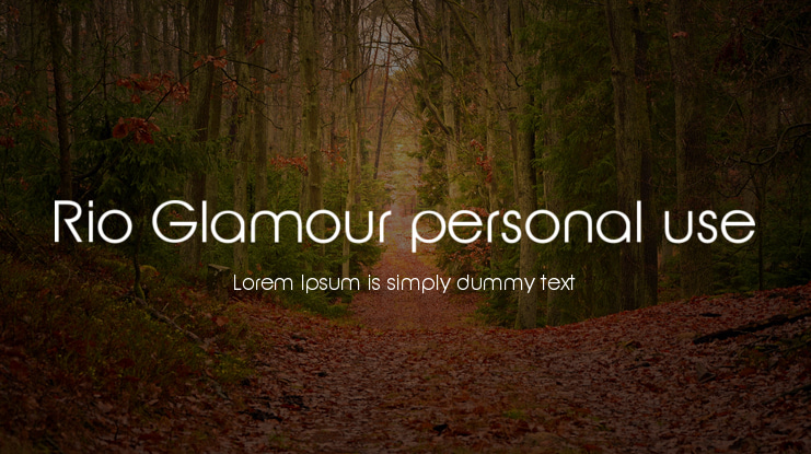 Rio Glamour personal use Font