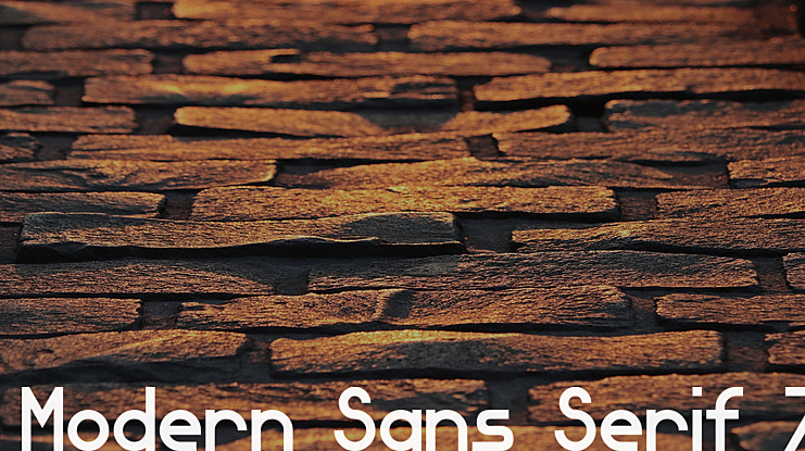 Modern Sans Serif 7 Font