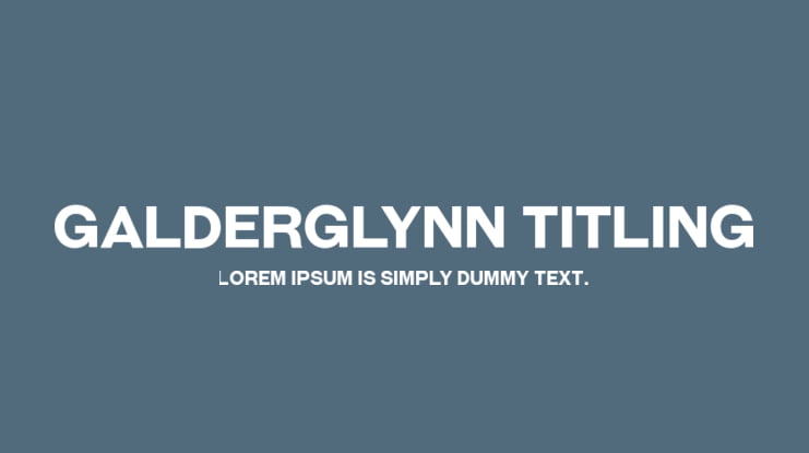 Galderglynn Titling Font Family