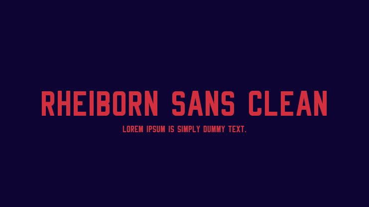 Rheiborn Sans Clean Font