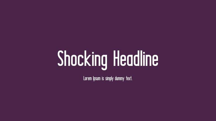 Shocking Headline Font