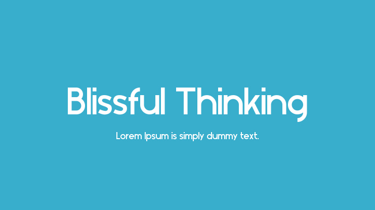 Blissful Thinking Font